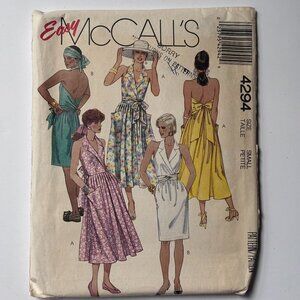 McCall's 4294 uncut 4294 dress with wrap-bodice (S, 10-12)